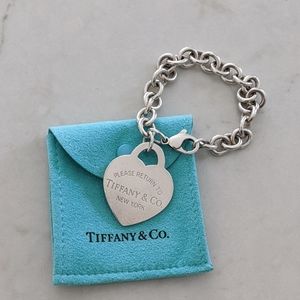 Authentic Rare Tiffany large heart bracelet